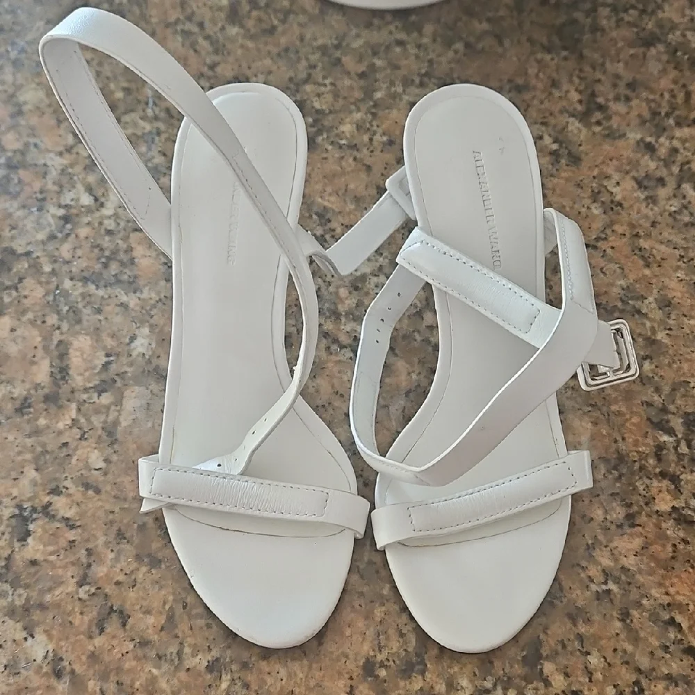 Alexander Wang White Strappy Sandals - Picture 1 of 9